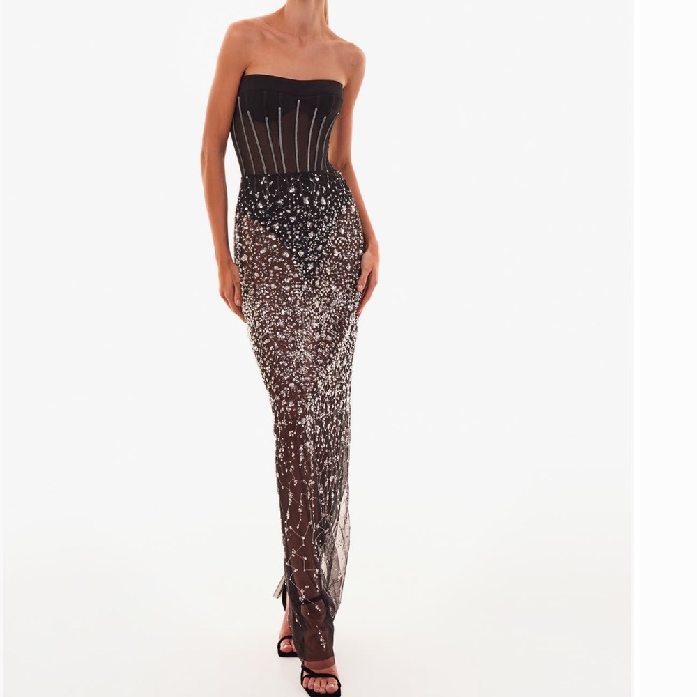 Crystal-Covered Fabulous
Black Maxi Dress - Picture 3 of 3
